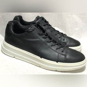 Ecco Men's Black Sneakers with Cream Soles